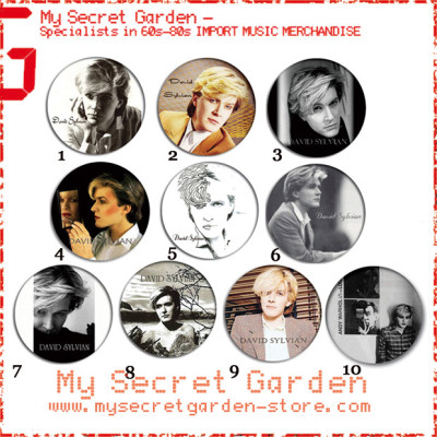 David Sylvian - Portrait  Pinback Button Badge Set ( or Hair Ties / 4.4 cm Badge / Magnet / Keychain Set )